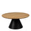 Soli Low Round Coffee Table, Large  - Oak & Black