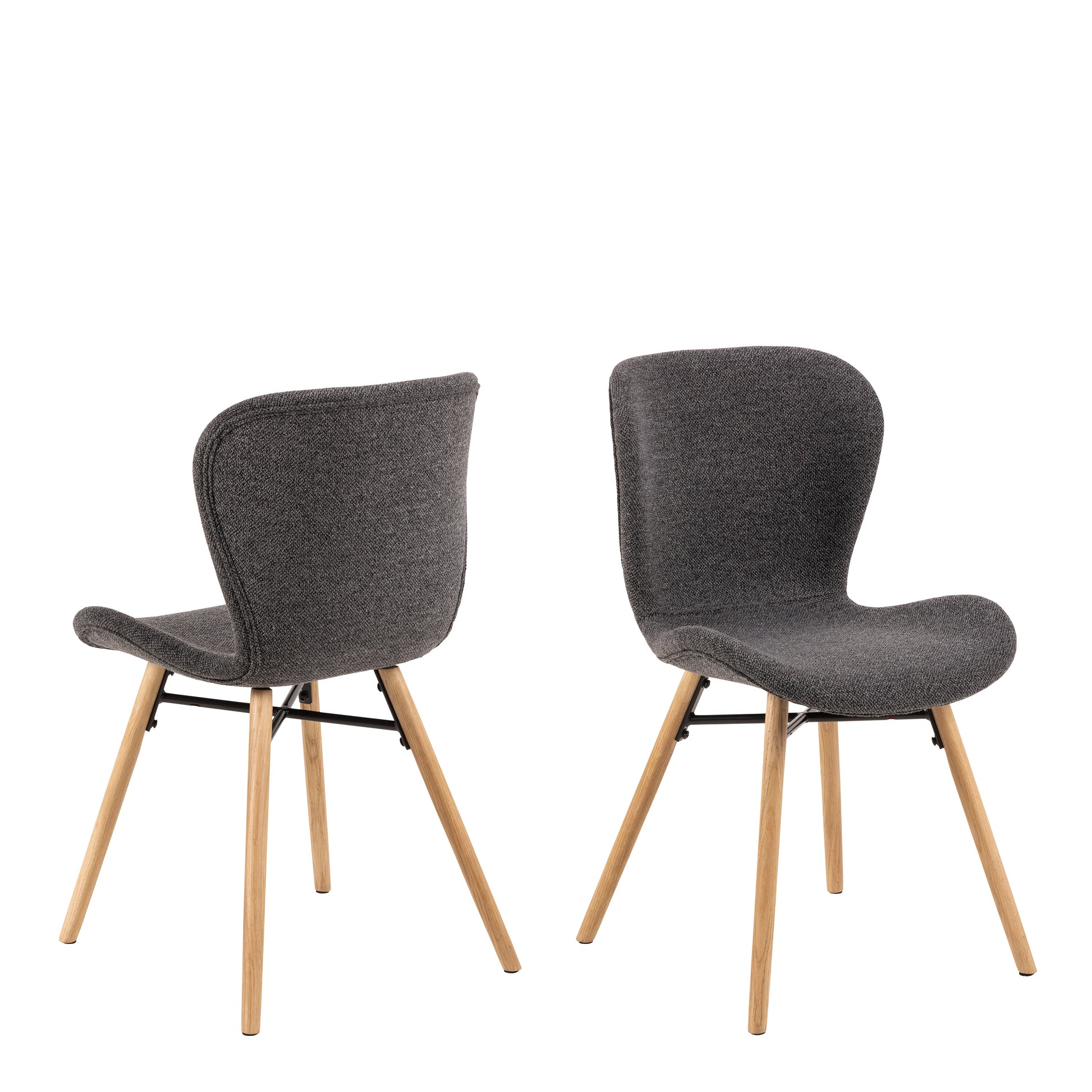 Cote | Furniture Batilda Dining Chairs - Grey with Oak Legs (Set of 2) Batilda, Dining Chairs 90AH000023355