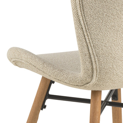 Cote | Furniture Batilda Dining Chairs - Cream with Oak Legs (Set of 2) Batilda, Dining Chairs 90AH000023358