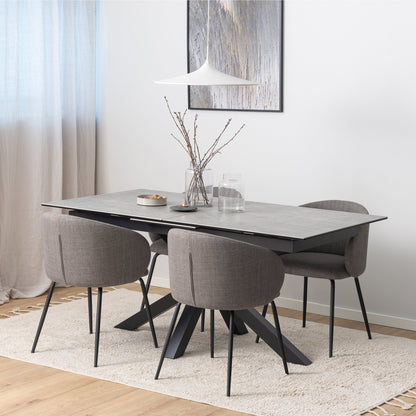 Cote | Furniture Heaven 6-8 Seater Extendable Dining Table (168cm) - Ceramic Grey Top  Heaven, Dining Tables 90AH000023377