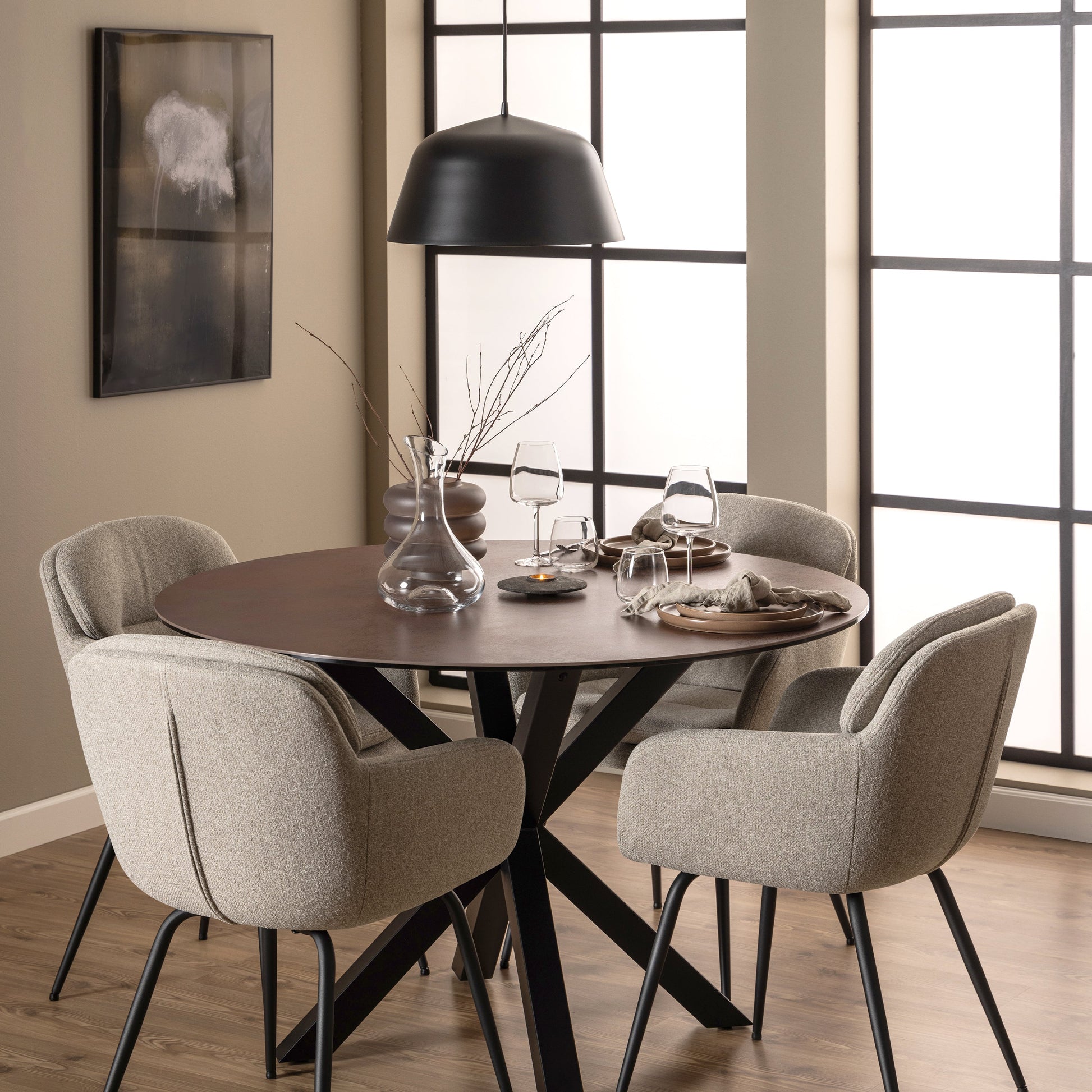 Cote | Furniture Heaven 2-4 Seater Dining Table - Ceramic Rusty Brown Top Heaven, Dining Tables 90AH000023378