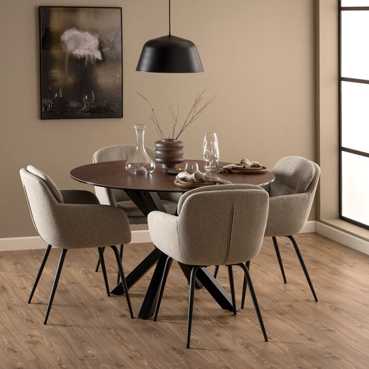 Cote | Furniture Heaven 2-4 Seater Dining Table - Ceramic Rusty Brown Top Heaven, Dining Tables 90AH000023378