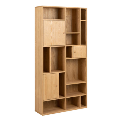 Rangoon 3 Door Large Bookcase - Oak