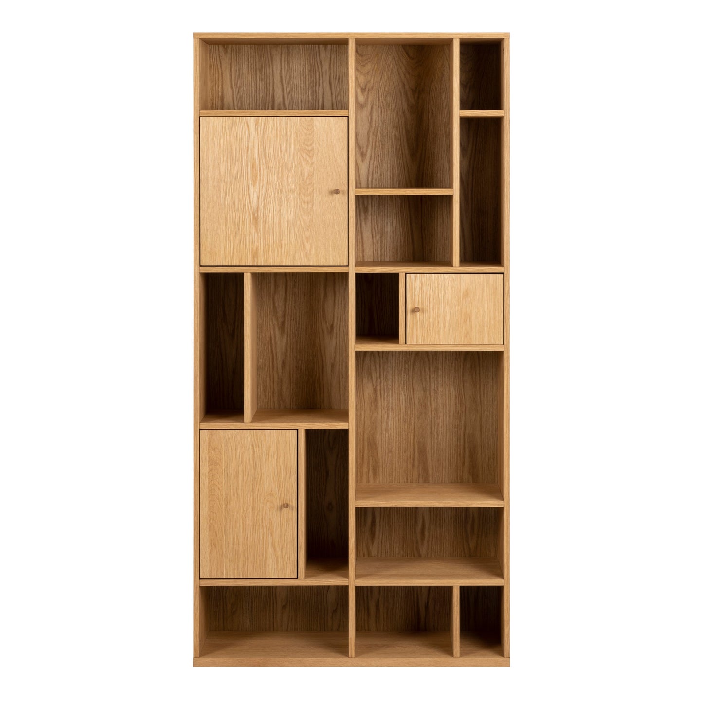 Rangoon 3 Door Large Bookcase - Oak