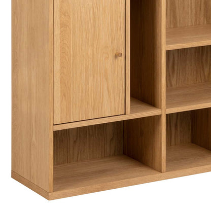 Rangoon 3 Door Large Bookcase - Oak