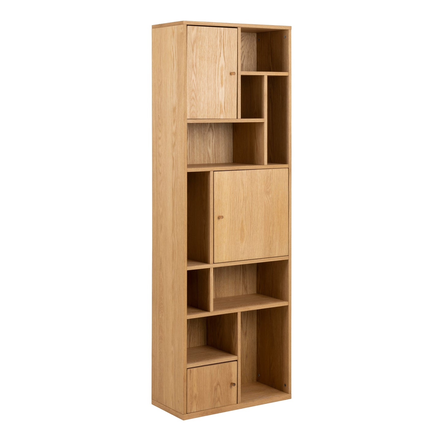 Rangoon 3 Door Bookcase - Oak