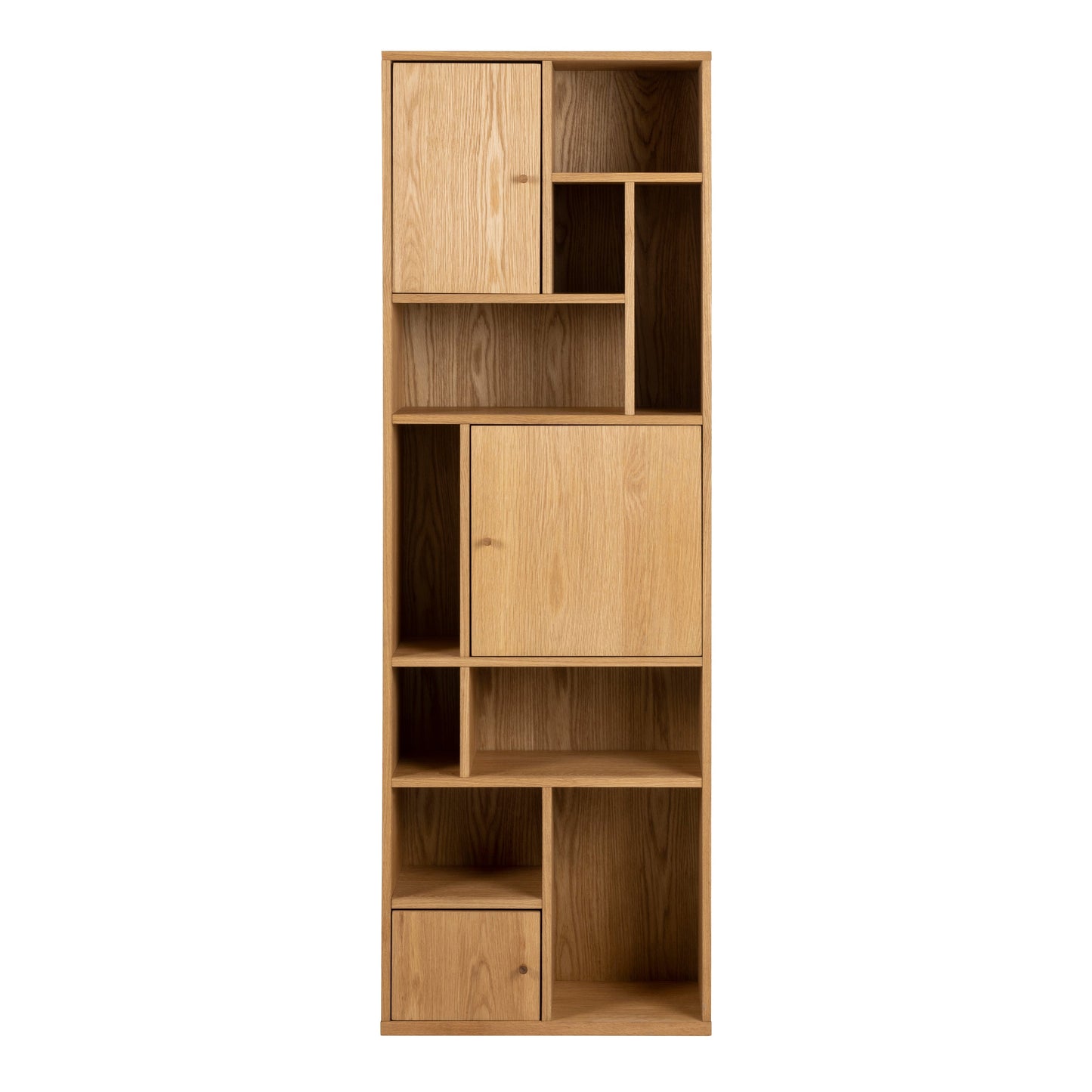 Rangoon 3 Door Bookcase - Oak