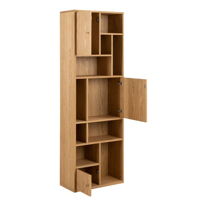 Rangoon 3 Door Bookcase - Oak