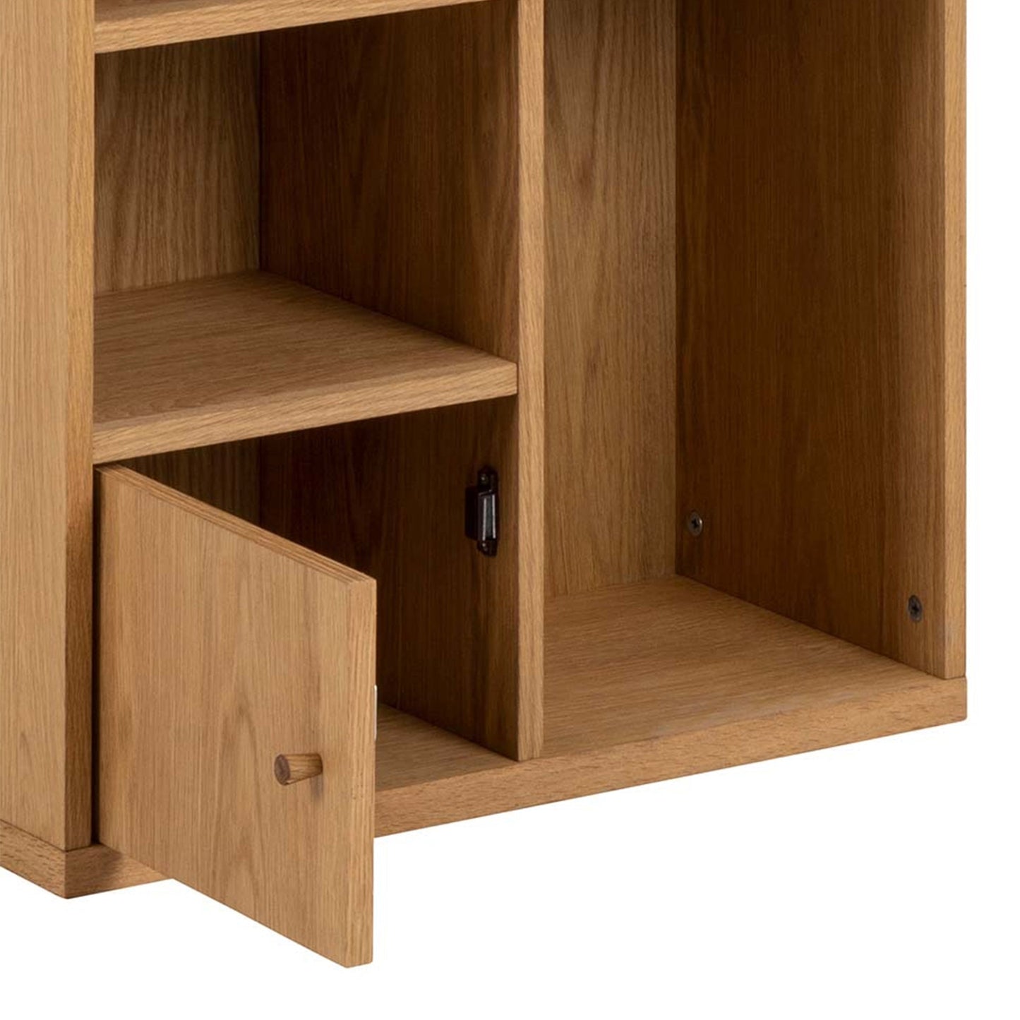 Rangoon 3 Door Bookcase - Oak