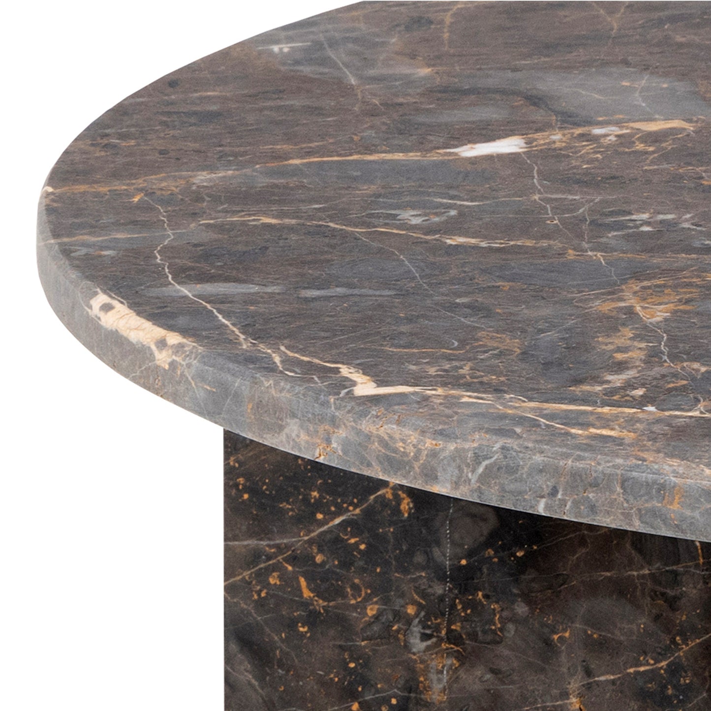 Cote | Furniture Vega Coffee Table, Round - Marron Marble Vega, Coffee Tables 90AH000023597