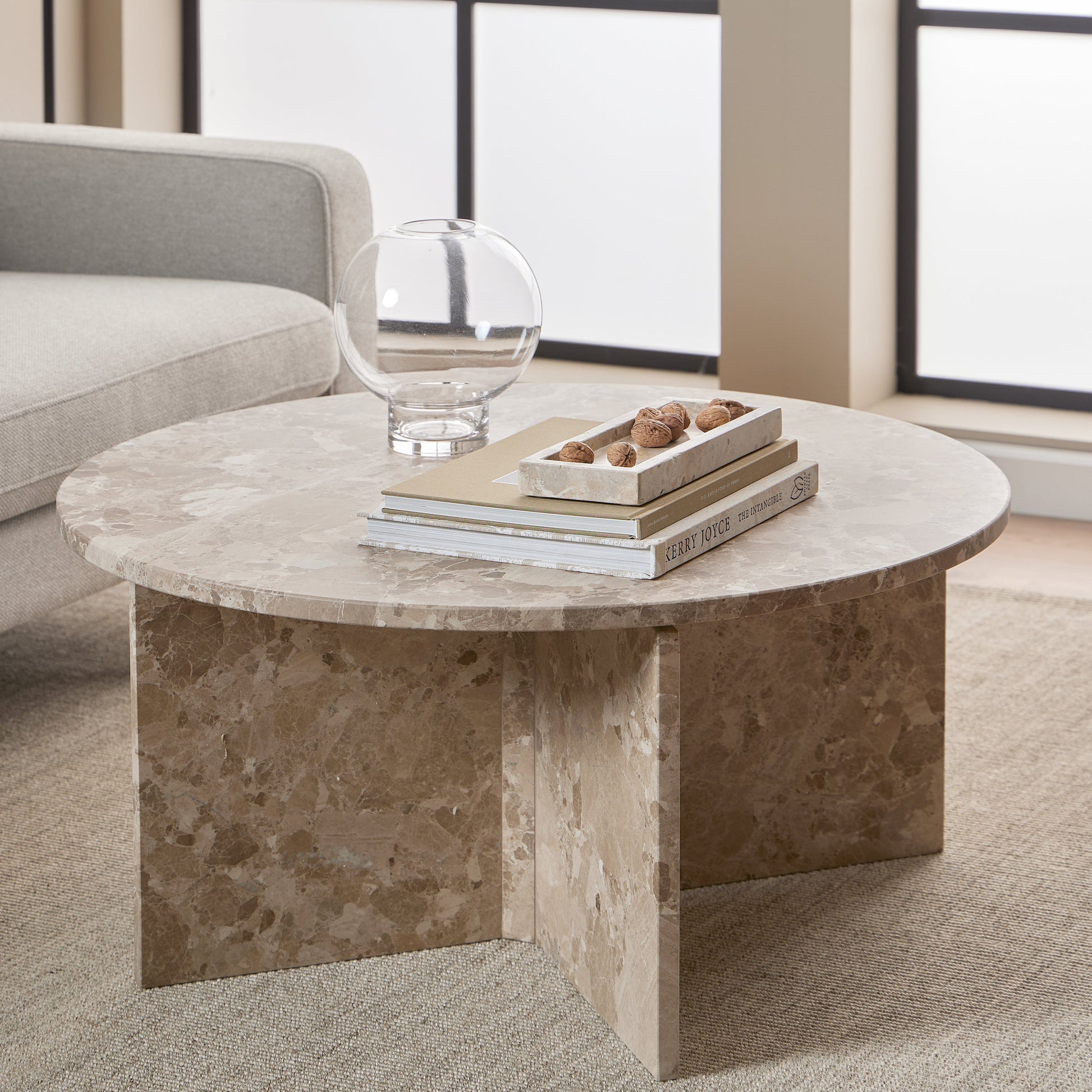 Cote | Furniture Vega Coffee Table, Round - Brown Marble Vega, Coffee Tables 90AH000023598