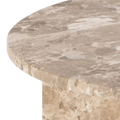 Cote | Furniture Vega Coffee Table, Round - Brown Marble Vega, Coffee Tables 90AH000023598