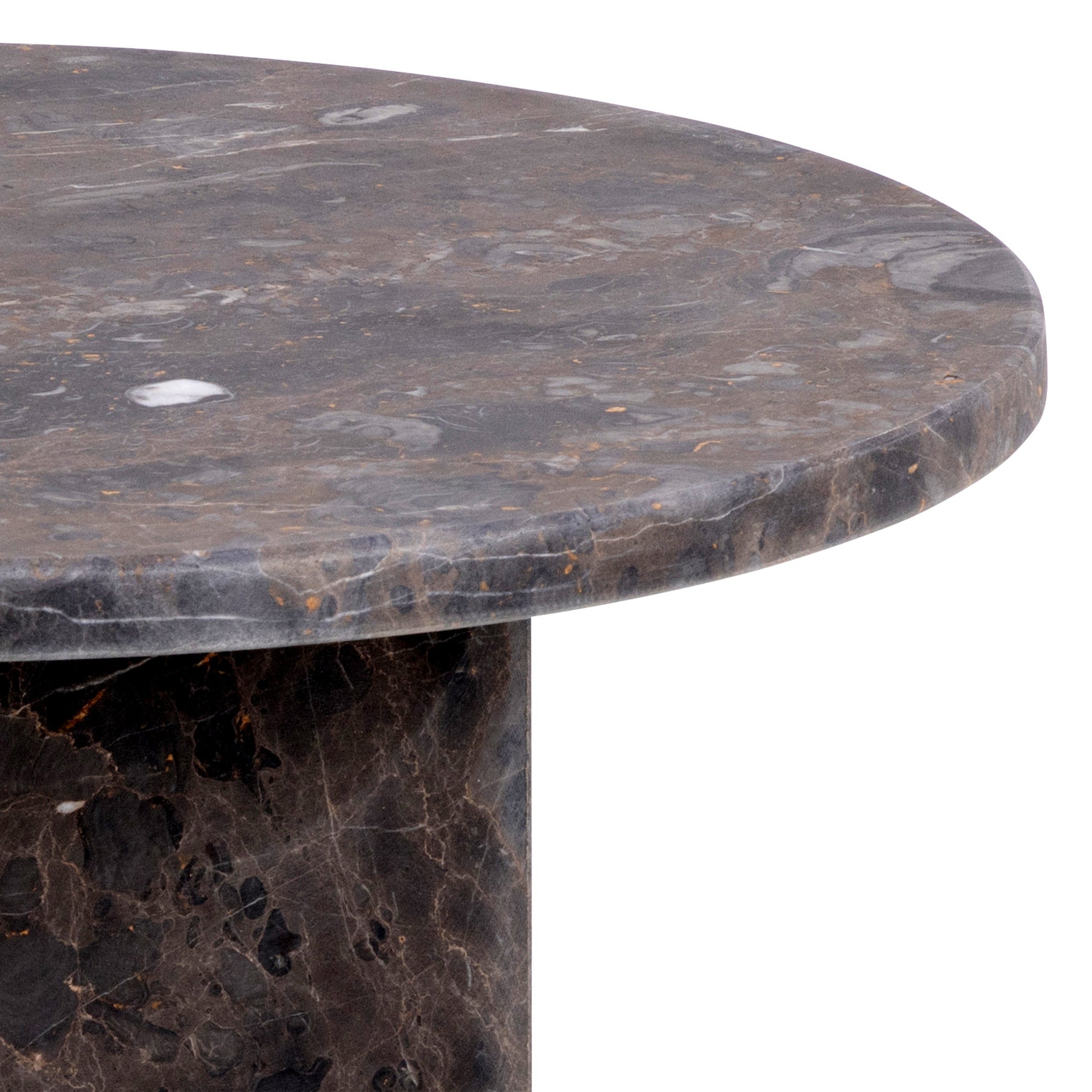 Cote | Furniture Naxos Side Table, Round - Marron Marble Naxos, Side Tables 90AH000023617