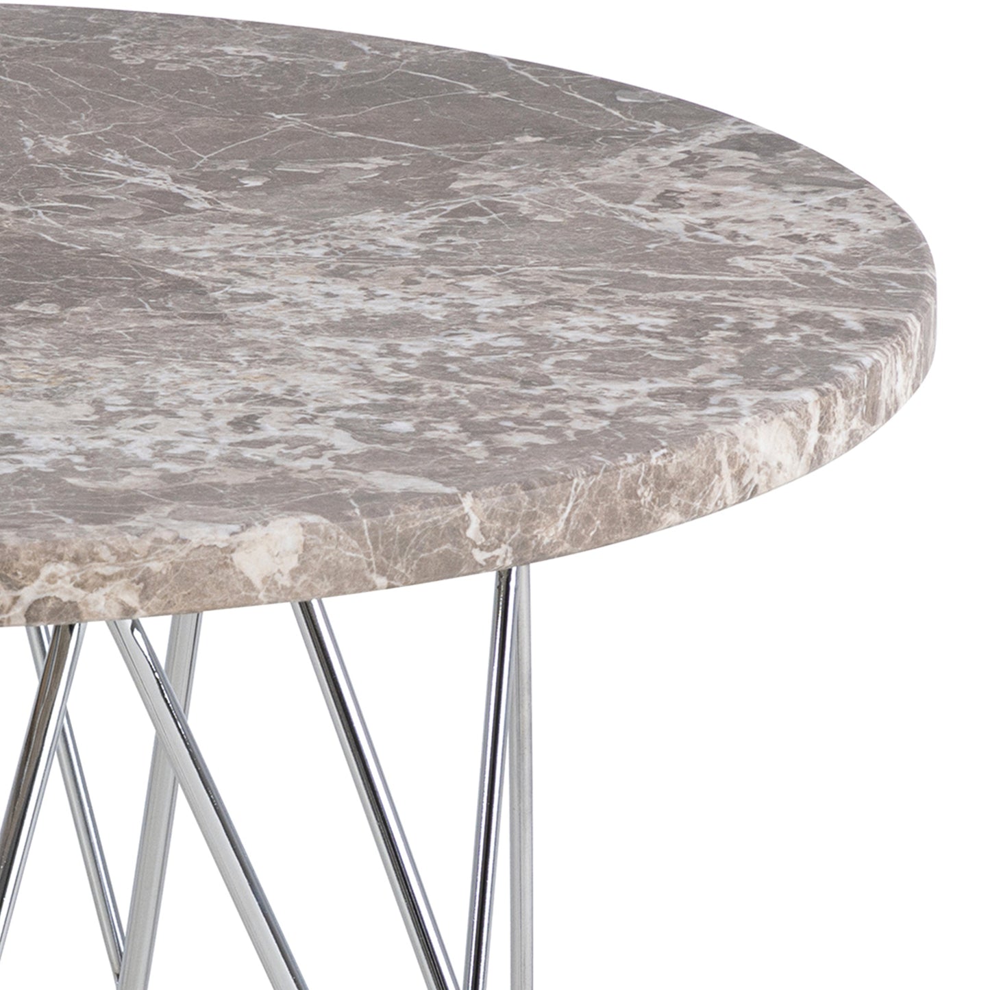 Cote | Furniture Prunus Side Table, Round - Grey-Brown Marble Top Prunus, Side Tables 90AH000023721