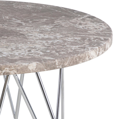 Cote | Furniture Prunus Side Table, Round - Grey-Brown Marble Top Prunus, Side Tables 90AH000023721