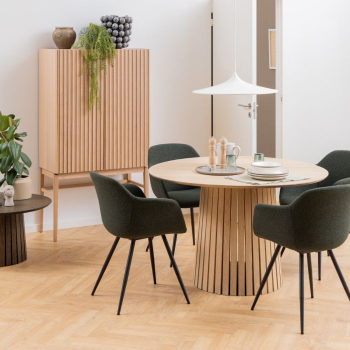 Cote | Furniture Christo 2-4 Dining Table, Round - White Oak Christo, Dining Tables 90AH000021841