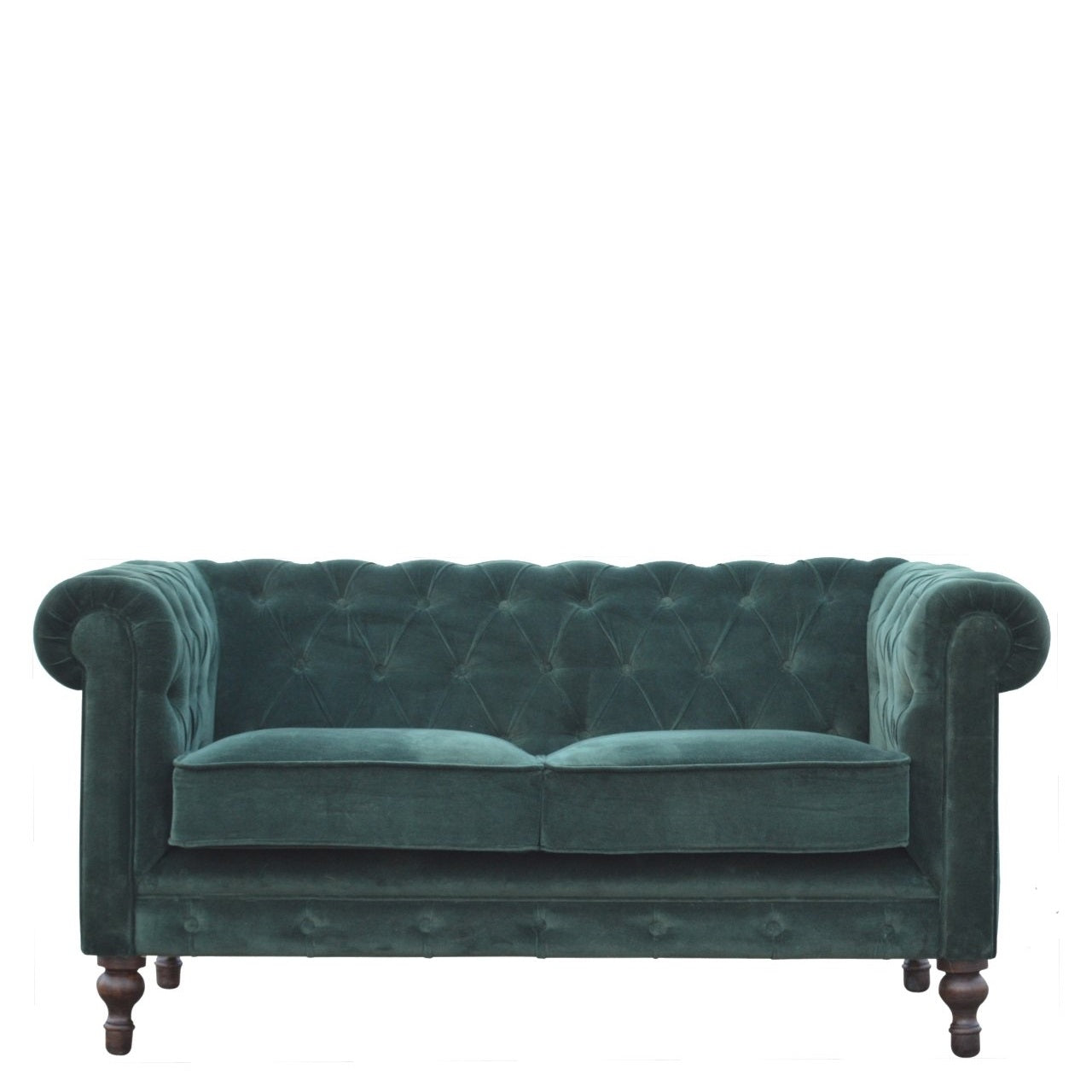 Cote Furniture | Velvet Chesterfield 2 Seater Sofa - Emerald Green  Sofas, Sofas & Seating IN816