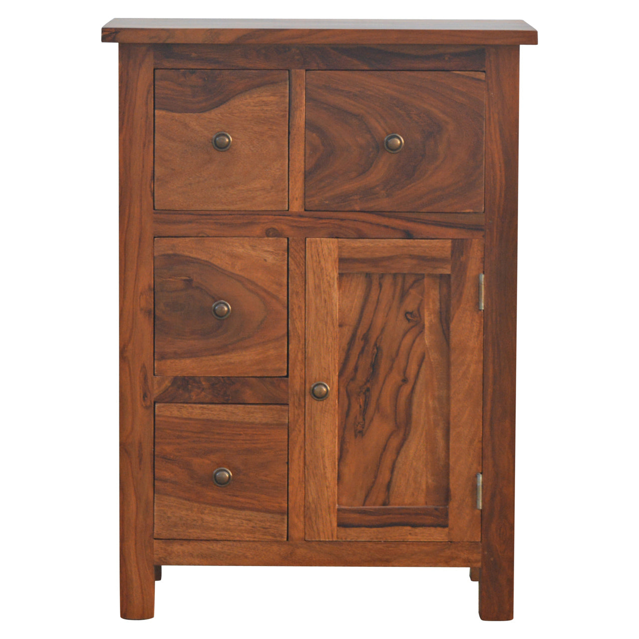 Cote Furniture | Sheesham Cabinet 4 Drawer - Honey Sheesham, Cupboards IN090