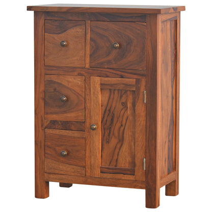 Cote Furniture | Sheesham Cabinet 4 Drawer - Honey Sheesham, Cupboards IN090