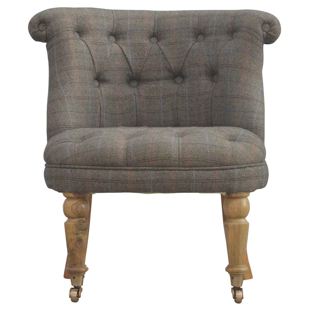 Cote Furniture | Compact Multi Tweed Accent Chair - Oak Compact, Sofas & Seating, Accent Chairs & Armchairs IN111