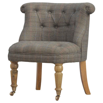 Cote Furniture | Compact Multi Tweed Accent Chair - Oak Compact, Sofas & Seating, Accent Chairs & Armchairs IN111