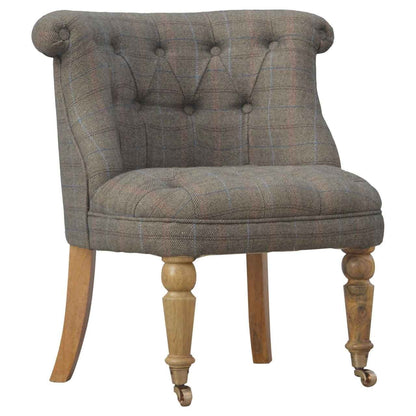 Cote Furniture | Compact Multi Tweed Accent Chair - Oak Compact, Sofas & Seating, Accent Chairs & Armchairs IN111