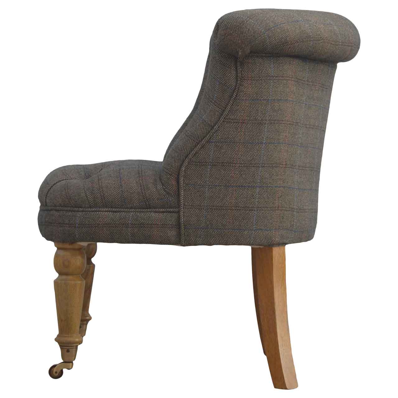 Cote Furniture | Compact Multi Tweed Accent Chair - Oak Compact, Sofas & Seating, Accent Chairs & Armchairs IN111