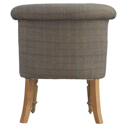 Cote Furniture | Compact Multi Tweed Accent Chair - Oak Compact, Sofas & Seating, Accent Chairs & Armchairs IN111