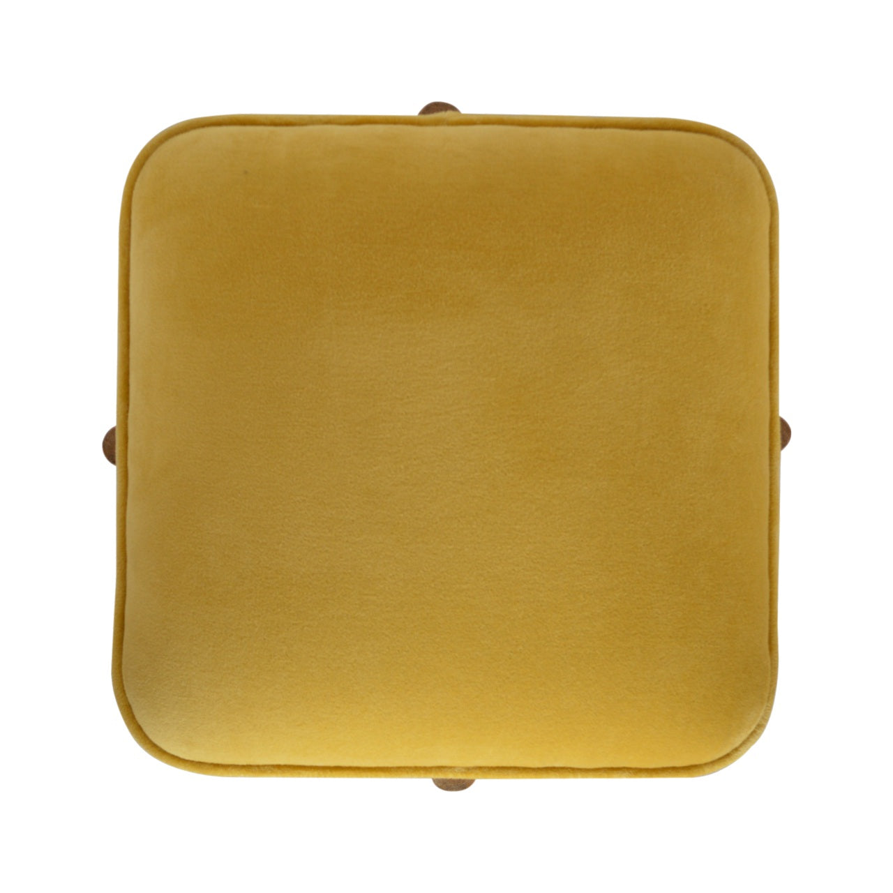 Cote Furniture | Velvet Solid Footstool - Mustard  Footstools IN1273