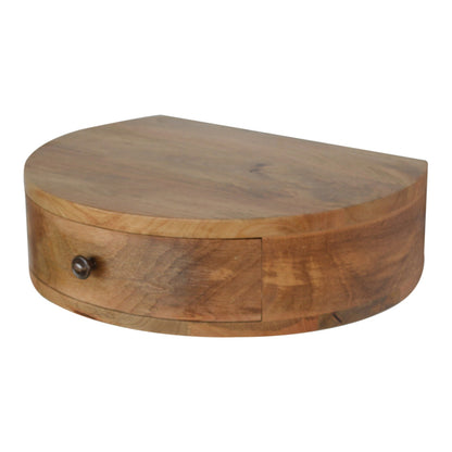 Cote Furniture | Rounded Wall Mounted Bedside Table - Oak Bedside Tables IN1296