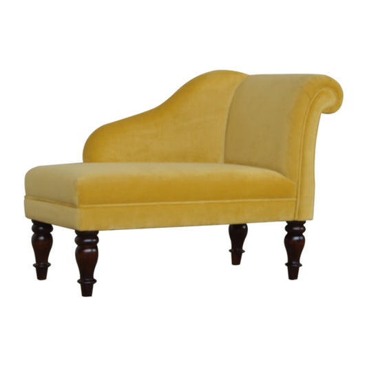 Cote Furniture | Velvet Chaise - Mustard  Sofas, Sofas & Seating IN1340