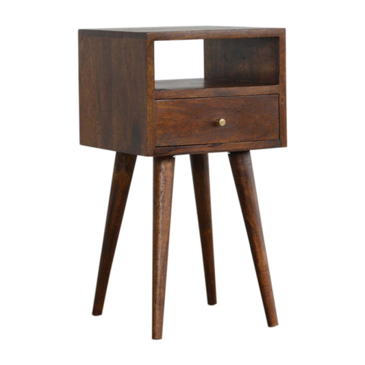 Cote Furniture | Small Bedside Table - Chestnut  Compact, Bedside Tables IN1395