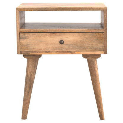 Cote Furniture | Modern Bedside Table with Open Slot - Oak Bedside Tables IN143