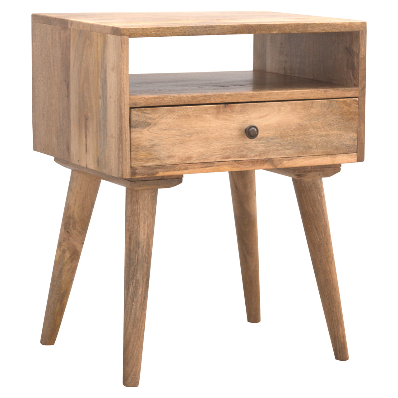 Cote Furniture | Modern Bedside Table with Open Slot - Oak Bedside Tables IN143