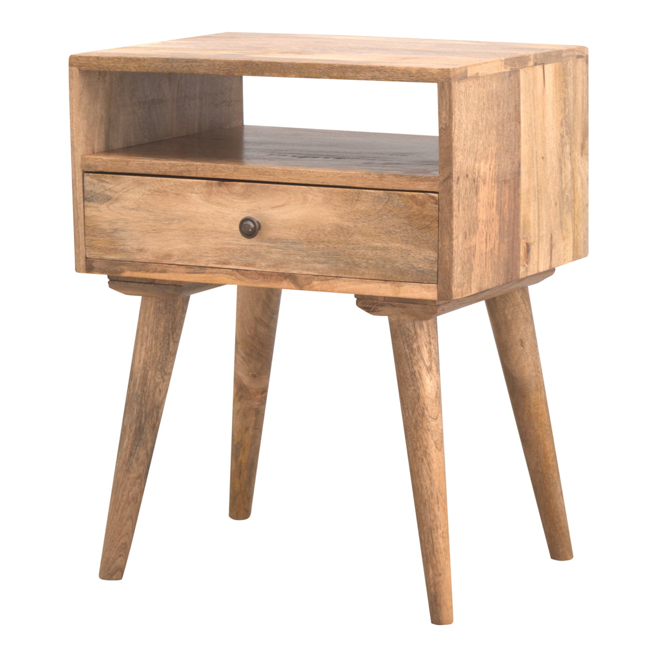 Cote Furniture | Modern Bedside Table with Open Slot - Oak Bedside Tables IN143