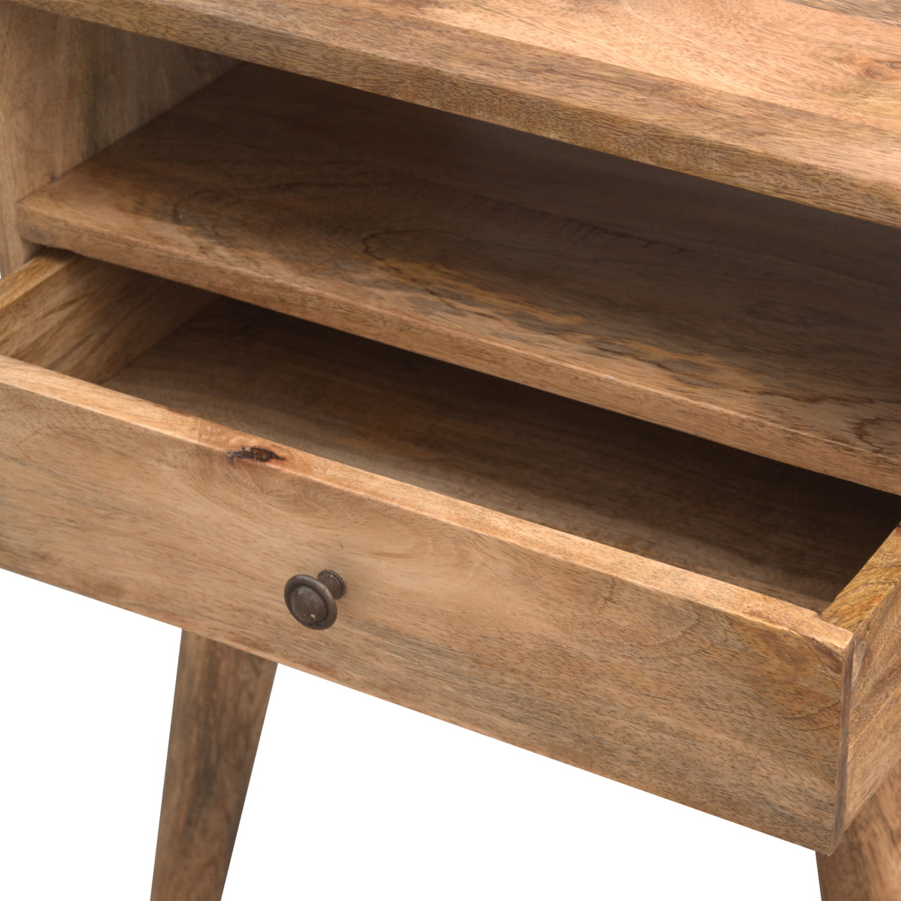 Cote Furniture | Modern Bedside Table with Open Slot - Oak Bedside Tables IN143