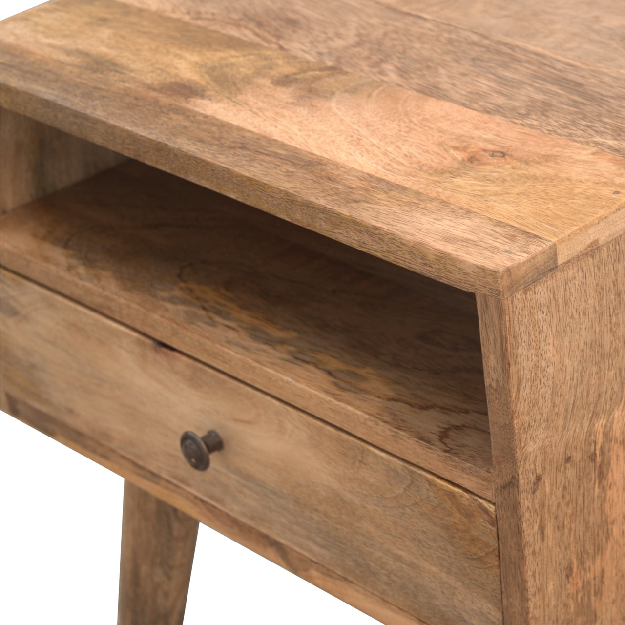 Cote Furniture | Modern Bedside Table with Open Slot - Oak Bedside Tables IN143