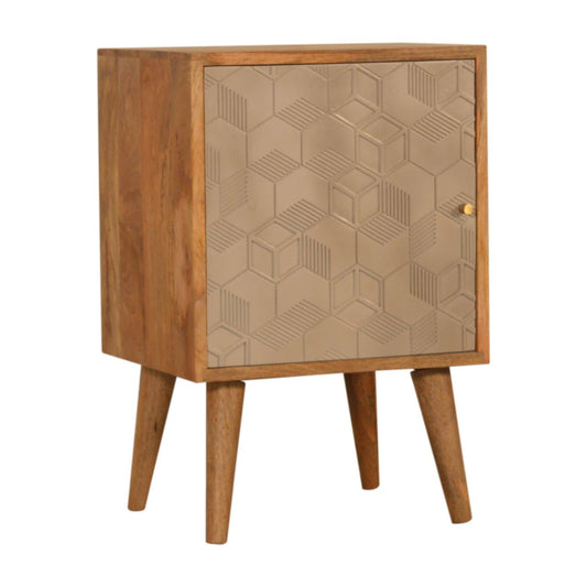 Cote Furniture | Acadia Geometric Shape Bedside Table - Oak Acadia, Bedside Tables IN1471