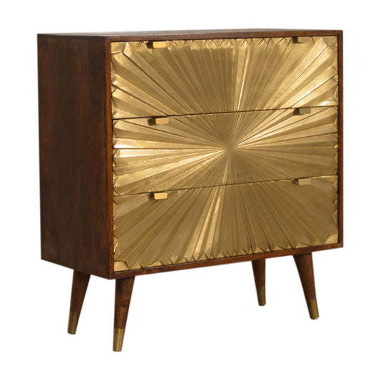 Cote Furniture | Manila (Gold) Chest of Drawers - Chestnut  Manila, Chest of Drawers IN1540