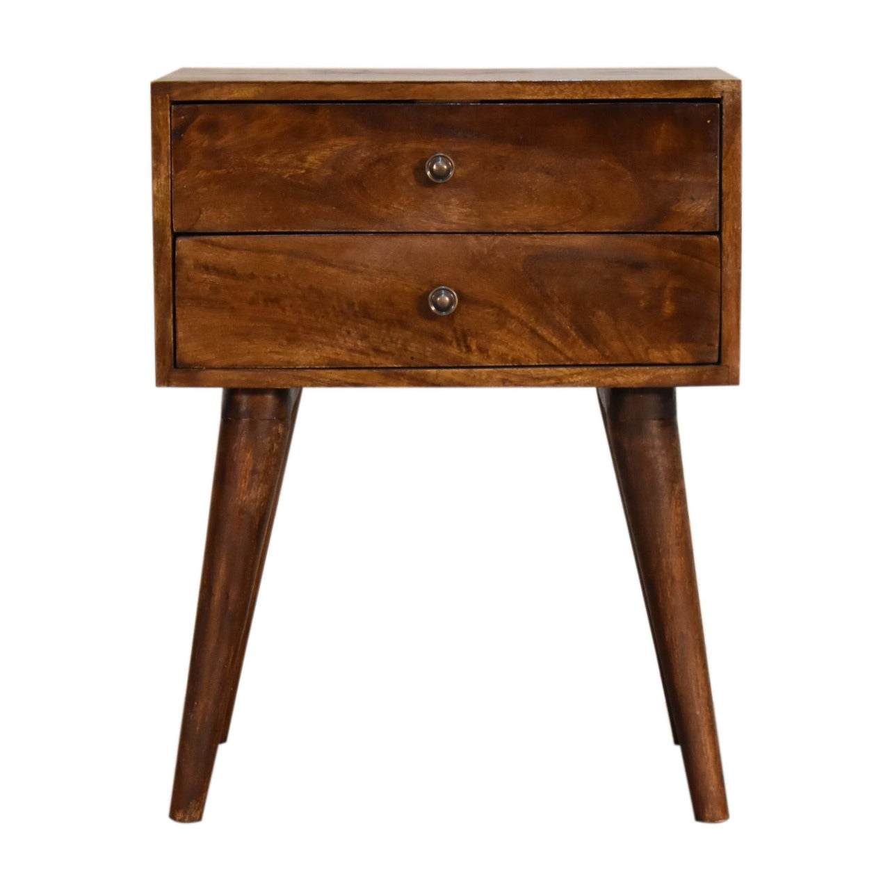 Cote Furniture | Modern 2 Drawer Bedside Table - Chestnut Bedside Tables IN1569