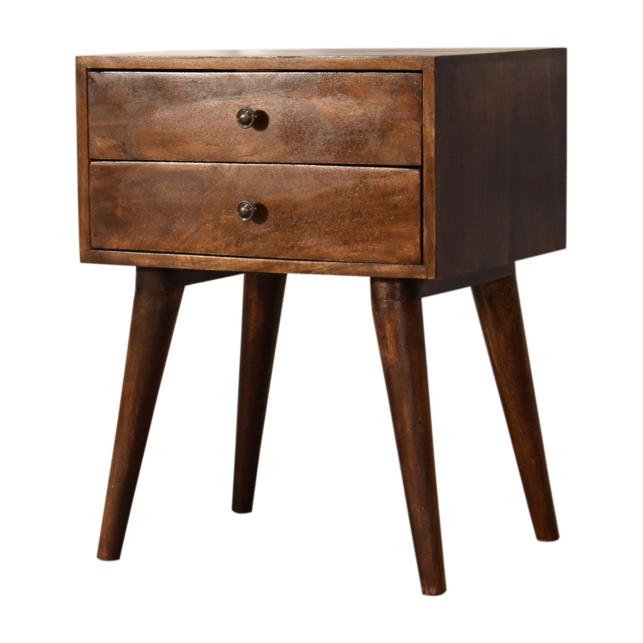 Cote Furniture | Modern 2 Drawer Bedside Table - Chestnut Bedside Tables IN1569