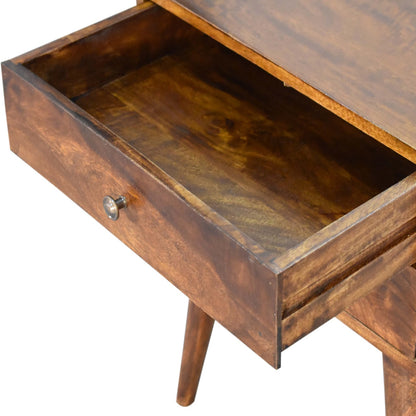 Cote Furniture | Modern 2 Drawer Bedside Table - Chestnut Bedside Tables IN1569