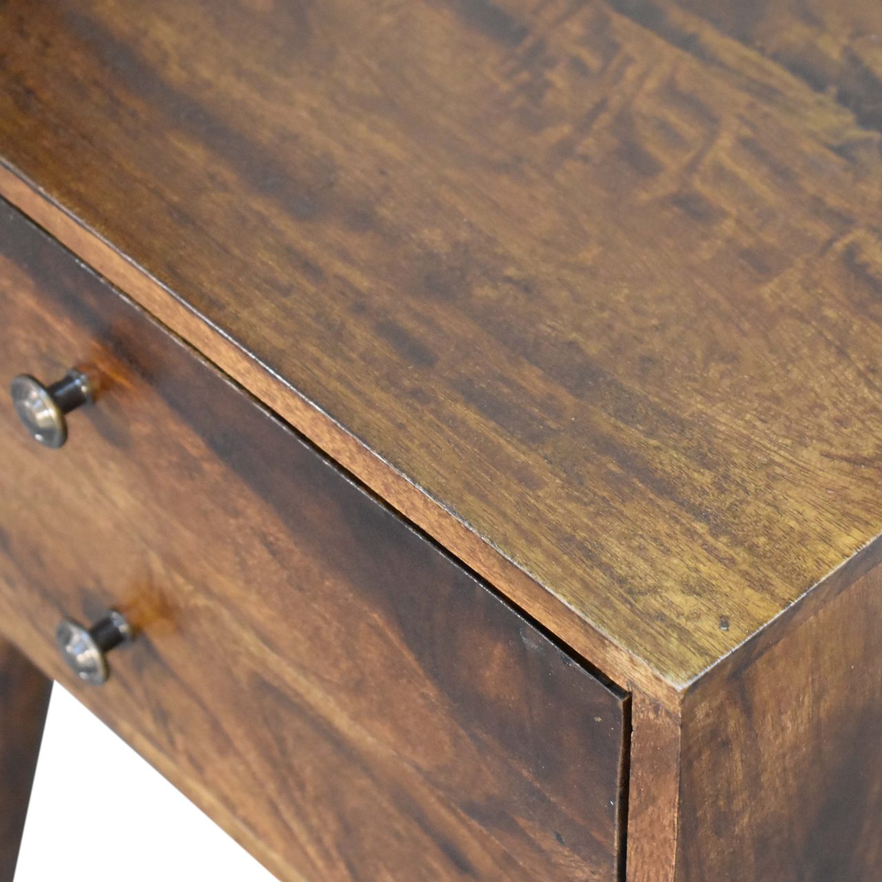 Cote Furniture | Modern 2 Drawer Bedside Table - Chestnut Bedside Tables IN1569