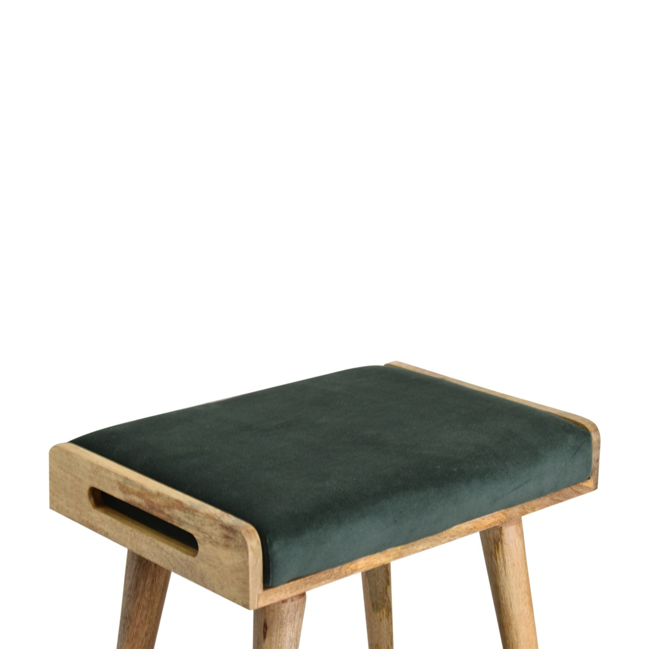 Cote Furniture | Velvet Tray Style Footstool - Emerald  Footstools IN1597