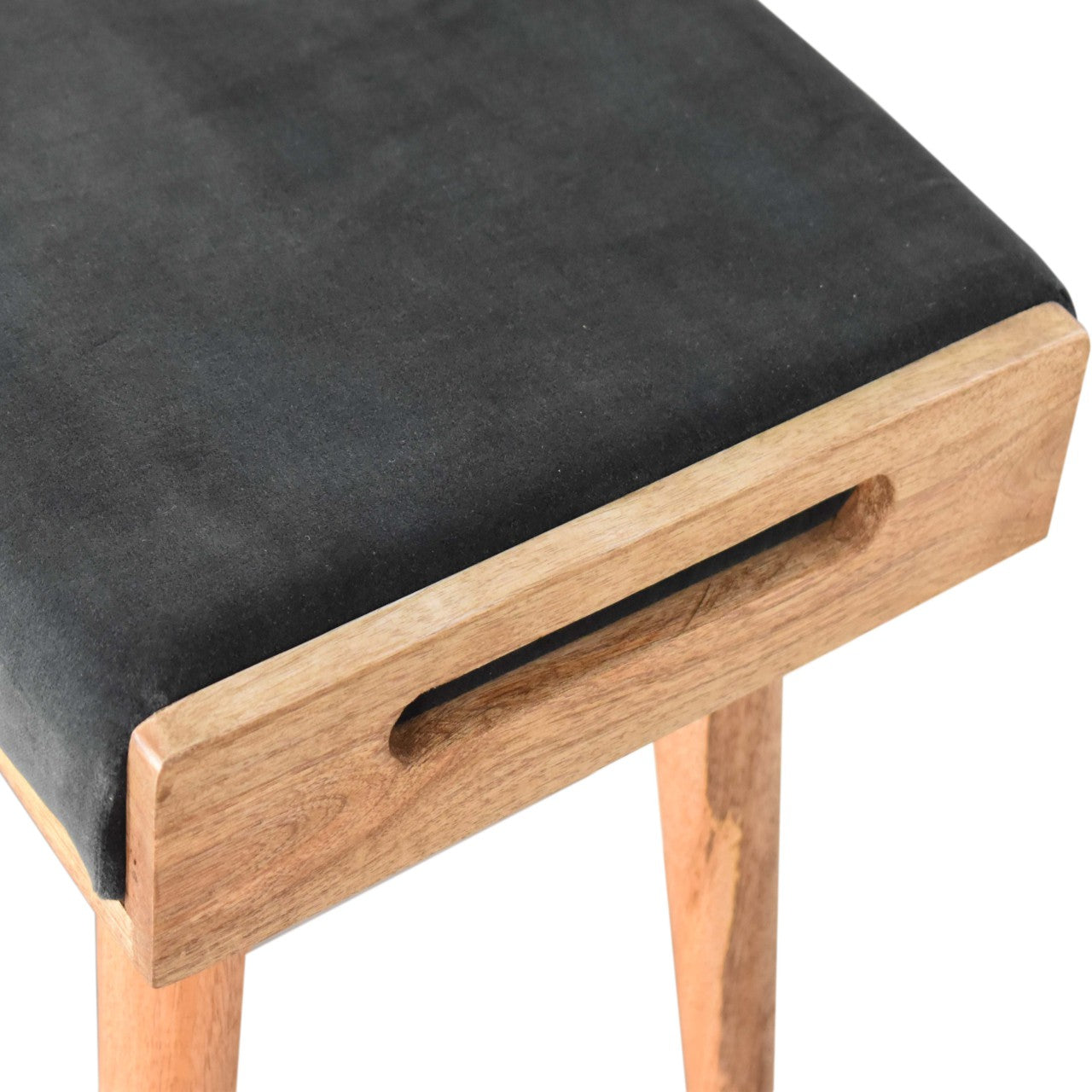 Cote Furniture | Velvet Tray Style Footstool - Emerald  Footstools IN1597