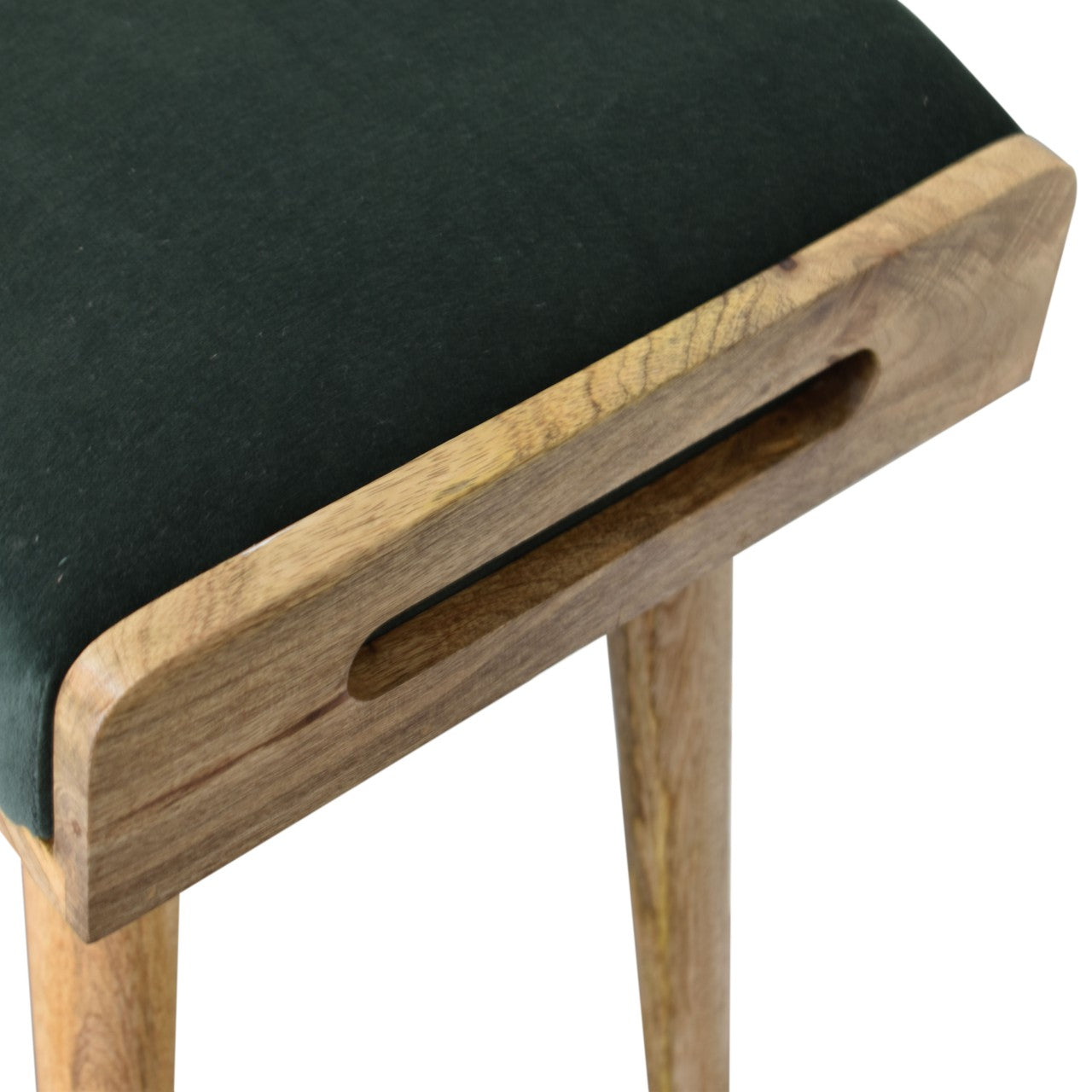 Cote Furniture | Velvet Tray Style Footstool - Emerald  Footstools IN1597