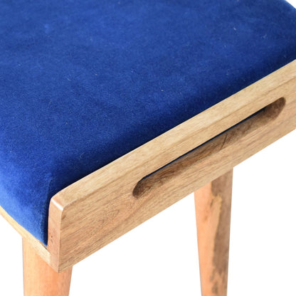 Cote Furniture | Velvet Tray Footstool - Royal Blue  Footstools IN1603