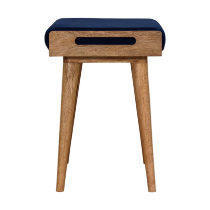 Cote Furniture | Velvet Tray Footstool - Royal Blue  Footstools IN1603