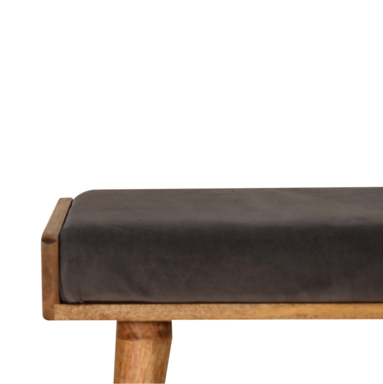 Cote Furniture | Velvet Tray Style Footstool - Grey  Footstools IN1604