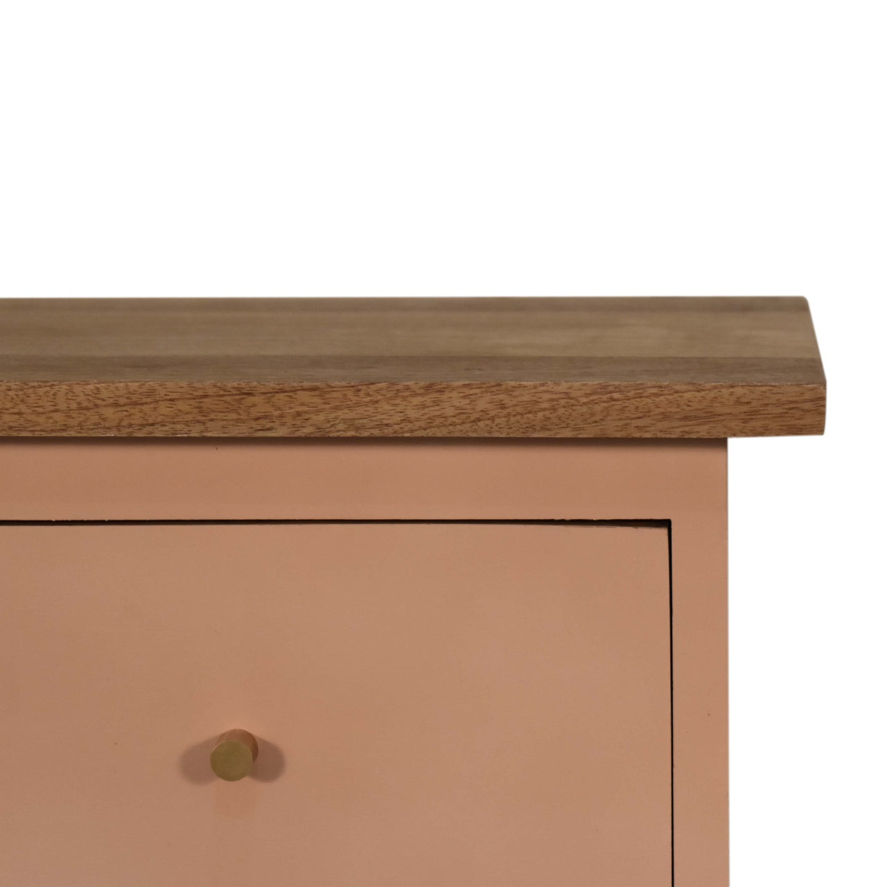 Cote Furniture | Blush Pink Hand Painted Bedside Table - Oak Bedside Tables IN1634